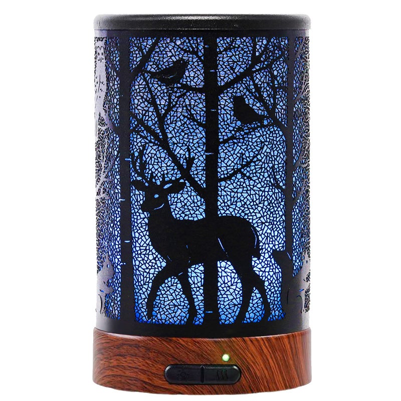 EQUSUPRO Essential Oil Diffuser 150ml Metal Aromatherapy Oil Diffuser Ultrasonic Cool Mist Diffuser with Auto ShutOff Protection7 Colors Changed LED for Home Office SPA Yoga Deer